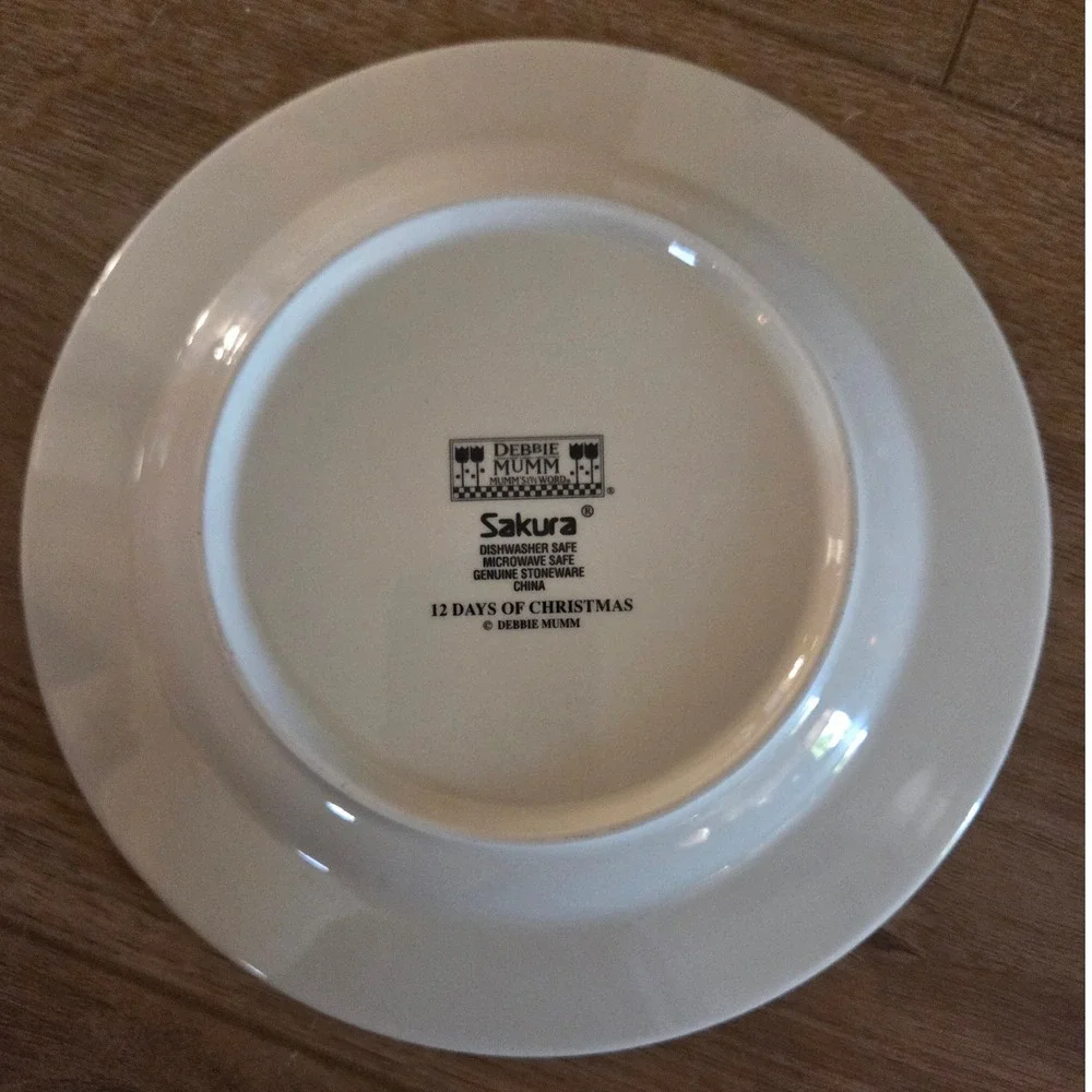 Vintage Debbie Mumm‎ 12 Days of Christmas Eleven Pipers Piping Plate